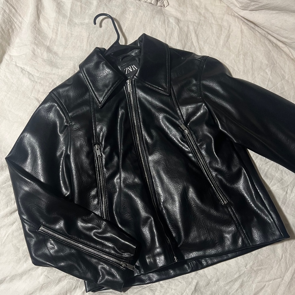 Faux leather jacket